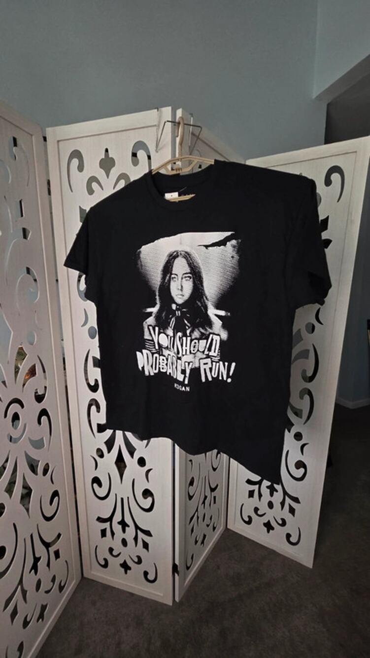 M3GAN Horror Movie Graphic Tee XL Black You Should Probably Run Shirt nwt
